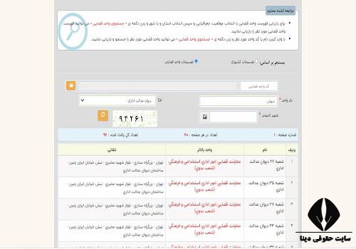 روش پیدا کردن کد واحد قضایی